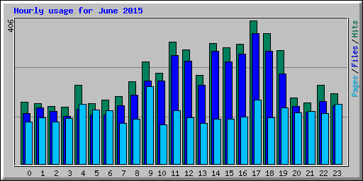 Hourly usage for June 2015