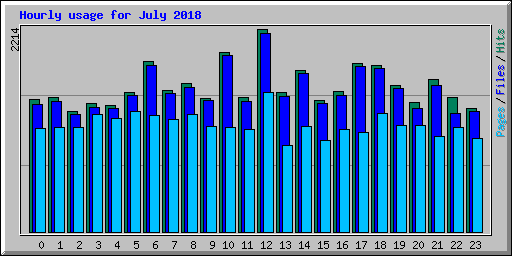 Hourly usage for July 2018