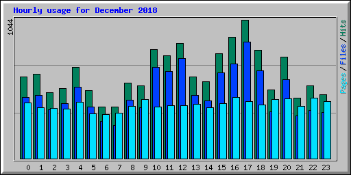 Hourly usage for December 2018