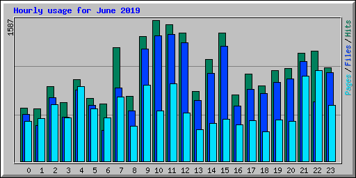 Hourly usage for June 2019
