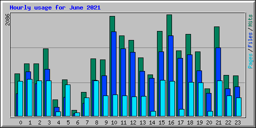 Hourly usage for June 2021