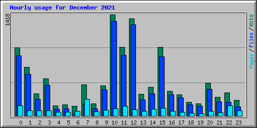 Hourly usage for December 2021