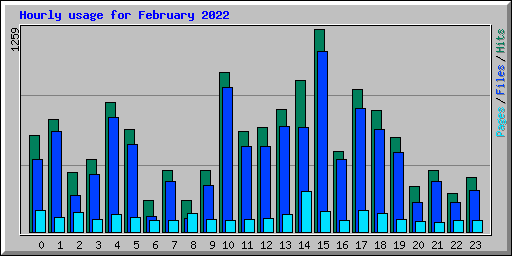 Hourly usage for February 2022