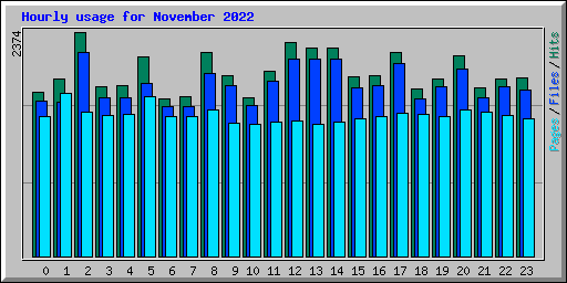 Hourly usage for November 2022