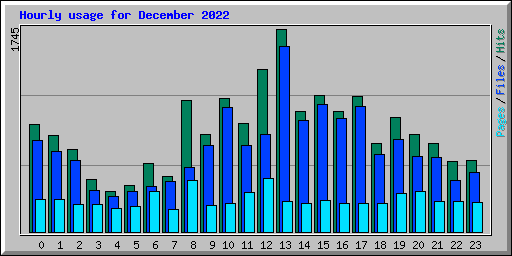 Hourly usage for December 2022