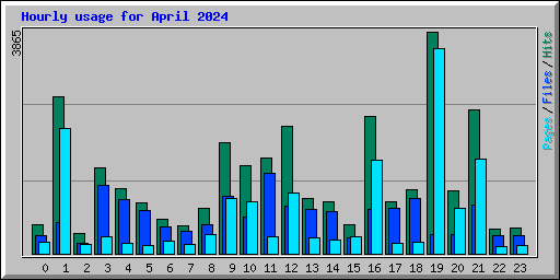 Hourly usage for April 2024