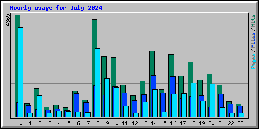 Hourly usage for July 2024