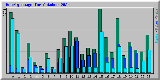 Hourly usage for October 2024