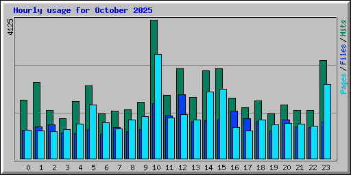 Hourly usage for October 2025
