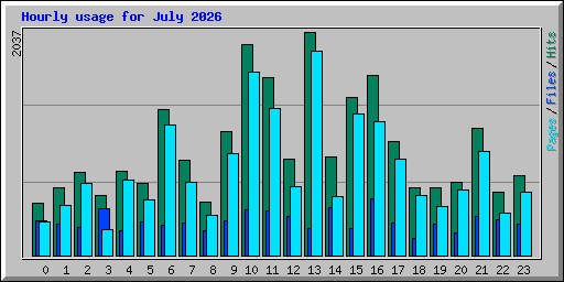 Hourly usage for July 2026