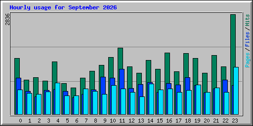 Hourly usage for September 2026