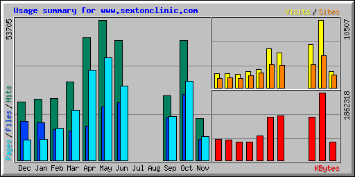 Usage summary for www.sextonclinic.com